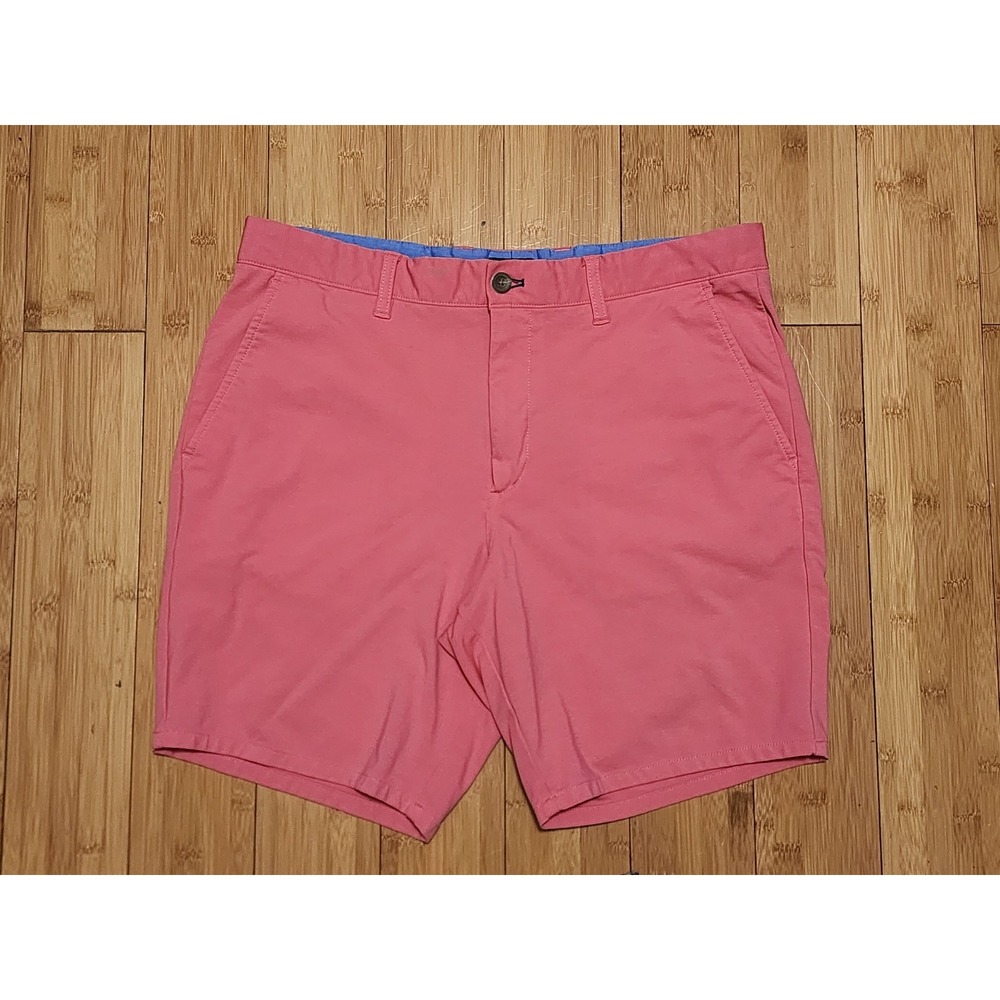 Johnnie O Natural Performance Chino Preppy Golf Shorts Stretch Mens Size 33 Pink